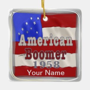 1958 Baby Boomer Geburtstagsgeschenke personalisie Keramikornament