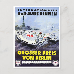 1958 Berlin Grand Prix Oldtimer-Rennen Postkarte