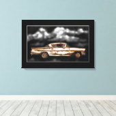 1958 Chevy Bel Air, Junkyyard, Oldtimer, rostig Leinwanddruck (Insitu (Holzboden))