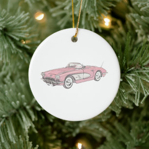 1958 Chevy Corvette Keramik Ornament