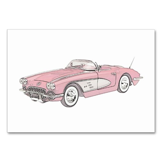 1958 Chevy Corvette Tischnummer (Vorderseite)