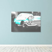 1958 chevy impala hell blau leinwanddruck (Insitu (Holzboden))