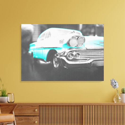 1958 chevy impala hell blau leinwanddruck (Insitu (Wohnzimmer))