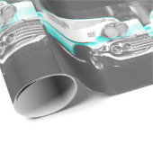 1958 chevy impala hellblau Klassiker Auto Geschenkpapier (Rolleneckpunkt)