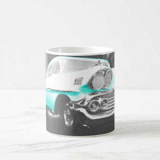 1958 chevy impala hellblau Klassiker Auto Kaffeetasse (Mittel)