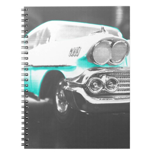 1958 chevy impala hellblau Klassiker Auto Notizblock (Vorderseite)