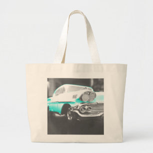 1958 Chevy Impala hellblauer Oldtimer Jumbo Stoffbeutel