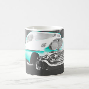1958 Chevy Impala hellblauer Oldtimer Kaffeetasse