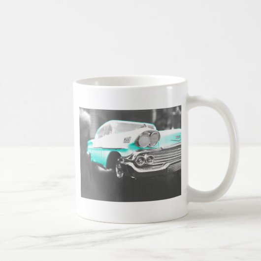 1958 Chevy Impala hellblauer Oldtimer Kaffeetasse (Rechts)