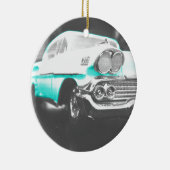1958 Chevy Impala hellblauer Oldtimer Keramikornament (Rechts)