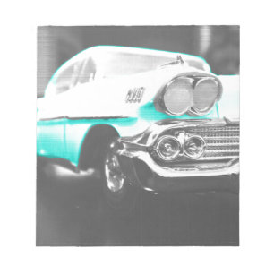 1958 Chevy Impala hellblauer Oldtimer Notizblock