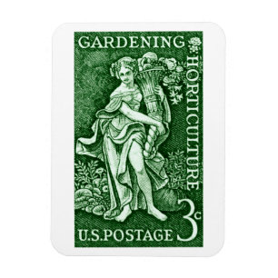 1958 Garten- und Gartenbau-Briefmarke Magnet