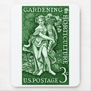 1958 Gartenbau + Briefmarke Gartenbau Mousepad