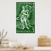 1958 Gartenbau + Briefmarke Gartenbau Poster (Küche)