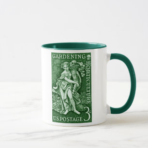 1958 Gartenbau + Briefmarke Gartenbau Tasse