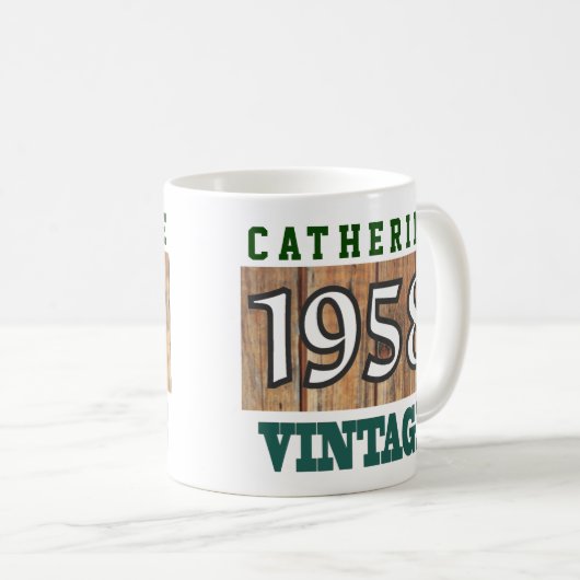 1958 Geburtsjahr - Geburtstagsfeier Kaffeetasse (VorderseiteRechts)