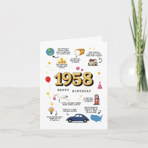 1958 Geburtstagskarte für Vater oder Mama Karte