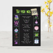 1958 Geburtstagspass-Fakten Karte (Gelbe Blume)