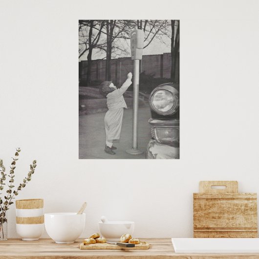 1958 Gefüttert Parkuhr Poster (Küche)