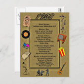 1958 Große Ereignisse Geburtstagskarte Postkarte (Vorne/Hinten)