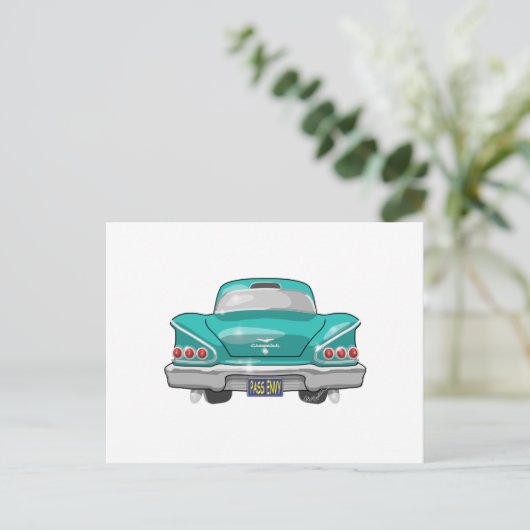 1958 Impala Pass Envy Postkarte (Stehend Vorderseite)