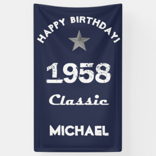 1958 Klassische 60. Geburtstagsfeier Banner