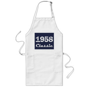 1958 Klassische 60. Geburtstagsfeier Lange Schürze
