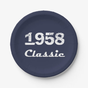 1958 Klassische 60. Geburtstagsfeier Pappteller