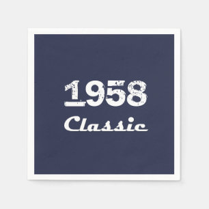 1958 Klassische 60. Geburtstagsfeier Serviette