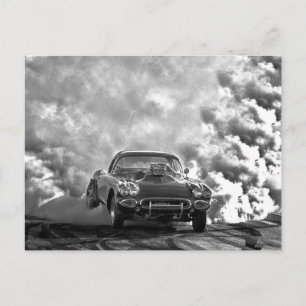 1958 Korvette brennen aus Postkarte