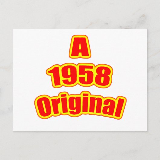 1958 Original Red Postkarte (Vorderseite)