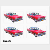 1958 Plymouth Savoy Classic Rechteckiger Aufkleber (Blatt)