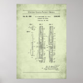 1958 US-Patent 2844902 - Füllfederpistole Poster (Vorne)