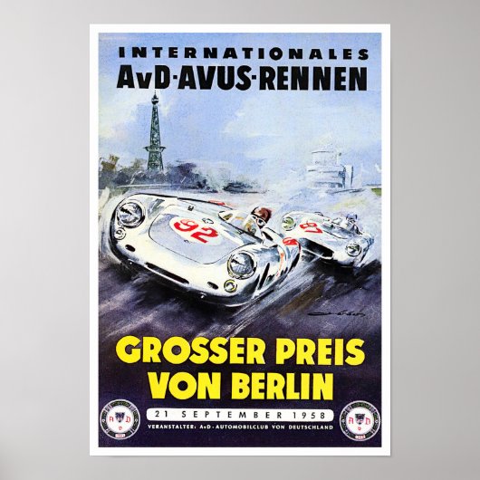 1958 Vintager Grand Prix Poster (Vorne)