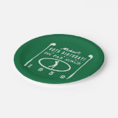 1959 60. Geburtstag für Golfer Pappteller (Schrägansicht)