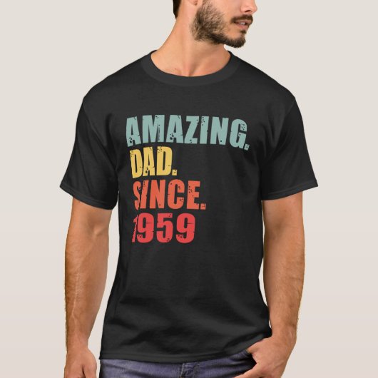 1959 Amazing Dad Since 1959 T-Shirt (Vorderseite)