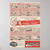 1959 Ben Franklin Ad Poster (Vorne)