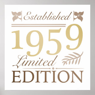 1959 Birthday For Women Poster