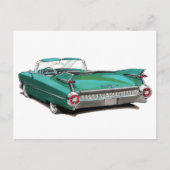 1959 Cadillac Aquamarin Car Postkarte (Vorderseite)