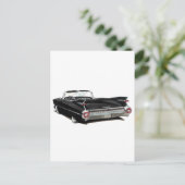 1959 Cadillac Black Car Postkarte (Stehend Vorderseite)
