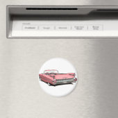 1959 Cadillac Pink Car Magnet (In Situ (Geschirrspüler))