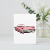 1959 Cadillac Pink Car Postkarte (Stehend Vorderseite)