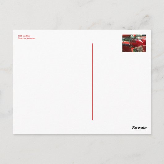 1959 Cadillac Postkarte (Rückseite)