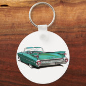 1959 Cadillac Teal Car Schlüsselanhänger (Vorderseite)