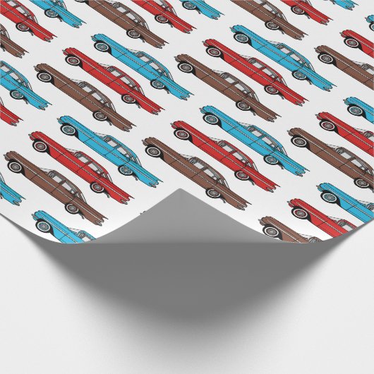 1959 Chevy Impala klassische Autos Design Geschenkpapier (Ecke)