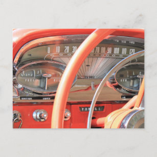 1959 Dashboard für klassische Fahrzeuge Postkarte