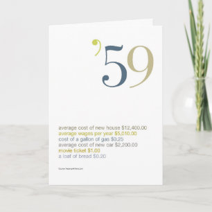 1959 Geburtstagspass-Fakten Karte