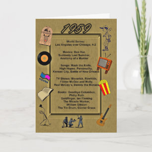 1959 Great Events Birthday Card Karte