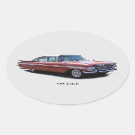 1959 Impala-Aufkleber Ovaler Aufkleber