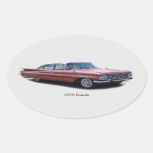 1959 Impala-Aufkleber Ovaler Aufkleber